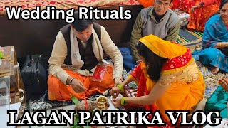 Nishu ki lagan patrika likh gai  Lagan Patrika vlog  Indian wedding ritual start from this day [upl. by Stone]