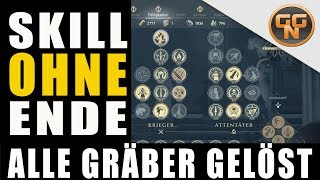 Assassins Creed Odyssey Guide  22 Extra gratis Skillpunkte  Alle 22 Gräber gelöst [upl. by Oidivo720]