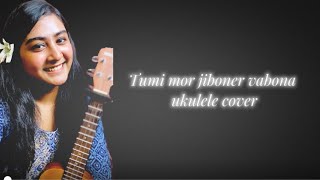 Tumi mor jiboner vabona  Ukulele Cover  Anondo Osru  Andrew Kishore  Salma Jahan Salman Shah [upl. by Berri]