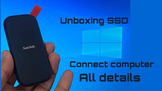 SanDisk Extreme Portable SSD Unboxing Connect Computer Full Details [upl. by Sorkin933]