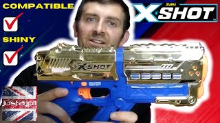 Zuru XShot Chaos Meteor Royale Edition Review New XShot Royale Care Package Compatible [upl. by Ikila441]