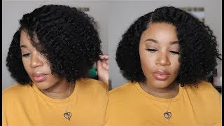 This Wig Is Super Natural I Wash amp Go Short Curly Bob Lace Front Wig I MyfirstWig [upl. by Chalmers351]