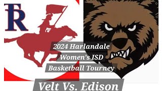 2024 Harlandale Womens ISD Basketball Tournment Roosevelt Vs Edison 11724 Gm 4 [upl. by Adolf]