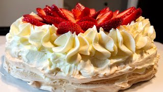 Strawberry Pavlova Cake Recipe [upl. by Ling267]