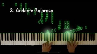 Prokofiev  Sonata no 7  2nd movement  Andante caloroso [upl. by Ahens217]