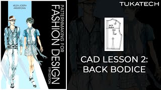 Lesson 2 Back Bodice Block  Patternmaking for Fashion Design DVD 2010  Helen Joseph Armstrong [upl. by Enywad]