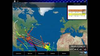 Making hurricanes that have a chance to become a HYPERCANE Roblox Atlantic Hurricane Simulator [upl. by Naul137]