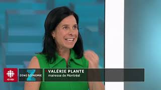 Zone économie  Entrevue avec Valérie Plante [upl. by Ecirum767]