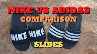 COMPARISON NIKE OFFCOURT VS ADILETTE COMFORT SLIDES 2022 [upl. by Jac]