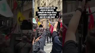 Manifestação da CUT em frente a B3 noticias pmesp policia centrodesp policiacivil sp [upl. by Aneet220]