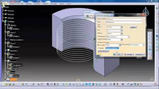 Catia v5  Dado M20 filettatura 22mp4 [upl. by Onairotciv]