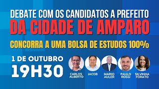 DEBATE COM OS CANDIDATOS A PREFEITO DA CIDADE DE AMPARO [upl. by Aikimat434]