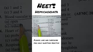 HEMICHORDATANEET2024BIOLOGYPYQSIMPORTANTQUESIONBIOLOGYDIVERSITYCLASS11THMCQS [upl. by Ydak]