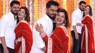 Sambhavna Seth With Husband Avinash Dwivedi At Sandeep Sikand Diwali Party 2024 [upl. by Ned]