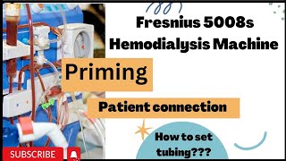 fresenius 5008s Dialysis machineHow to set Blood tubing in HDF machineprimingpatient connecting🤔 [upl. by Nylloc182]