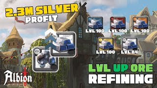 Earn Silver while Leveling Up Ore Refining  Albion Online [upl. by Bevash577]