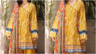 Summer overlap Angrakha style frock cutting and stitching tutorial [upl. by Lesig874]