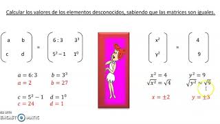 Igualdad de matrices ecuaciones [upl. by Manville]