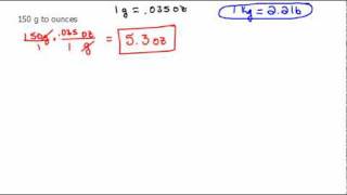 Converting Grams to Ounces 75 [upl. by Bidle]