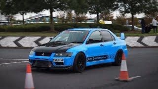 Modified cars leaving a car meet  TRAX Silverstone October 2018 [upl. by Nilhsa]