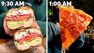 24 Hours Of Street Food in New York City [upl. by Peregrine]