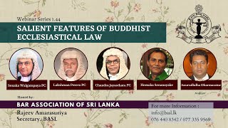 BASL Webinar 144  Salient Features of Buddhist Ecclesiastical Law [upl. by Akzseinga]