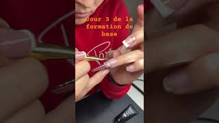 Pose de gel CHABLON pour débutants en FORMATION shorts nails ongles acrygel [upl. by Uliram248]