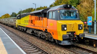 Trains at Thurnscoe  Bolton upon Dearne including LSL class 20 pair 091024 trains trainspotting [upl. by Anicnarf]