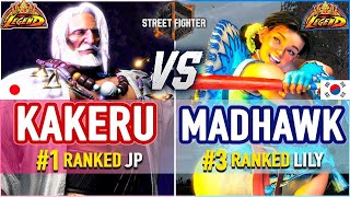 SF6  Kakeru 1 Ranked JP vs Madhawk 3 Ranked Lily  High Level Gameplay [upl. by Aicilaana]