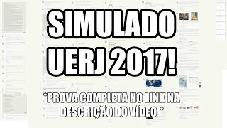 SIMULADO UERJ 2017 PROVA E GABARITO COMPLETO [upl. by Papert]