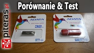 Porównanie ADATA UV210 32GB vs ADATA UV150 16GB  Test [upl. by Aitenev]