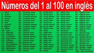 Numeros del 1 al 100 en inglés Numbers from 1 to 100 in English [upl. by Evadne]