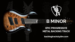 Epic Progressive Metal Backing Track in B Minor  120 BPM [upl. by Ahsenod358]