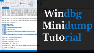 Windbg minidump basic tutorial  Extended [upl. by Atekram]