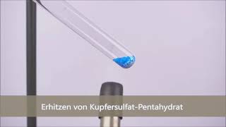 Die Umwandlung von KupfersulfatPentahydrat zu Kupfersulfat [upl. by Ronel]