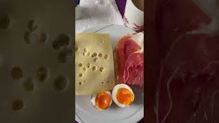 Bread Spanish Jamon Serrano Leerdammer Cheese 🧀 amp Egg 🥚 satisfying asmr short [upl. by Nylarac]