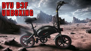 DYU D3F  Unboxing the small electric bike [upl. by Eillime710]