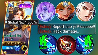 REASON WHY ESTES USER HATE MY LUO YI  LUO YI BEST BUILD 2023TOP 1 LUO YI ONE SHOT BUILDMLBB [upl. by Icats936]