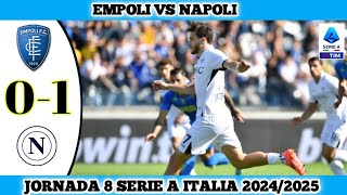 EMPOLI VS NAPOLI  01  Jornada 8 Serie A Italia 202425 [upl. by Analak948]