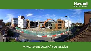 Demolition of Bulbeck Road multi story car park in Havant [upl. by Eirual]