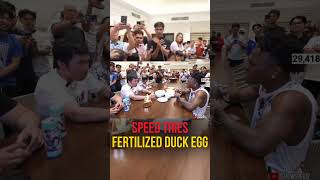 🚨 SPEED TRIES FERTILIZED DUCK EGG with Manny Can He Handle It 🤯🥚speed ishowspeed mannypacquiao [upl. by Muns]