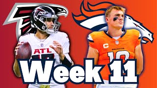 NFL Week 11 PREVIEW Broncos vs Falcons [upl. by Ahsiat41]