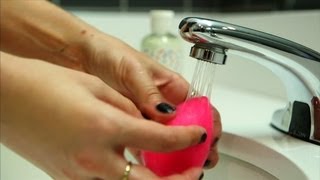 How To Use a Beautyblender Sponge  Beauty How To [upl. by Ellivro]