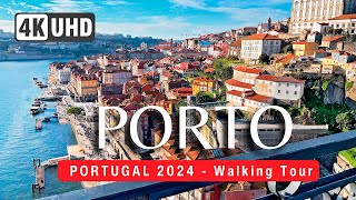 2024 PORTO Walking Tour 4K Portugal 🇵🇹 ☀️☔ CAPTIONS ▶️ 137 min [upl. by Saleem]