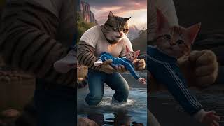 The Cats Fathers Battle For Survival cat wisdom lifelessons catvideos catshorts [upl. by Dlarej]