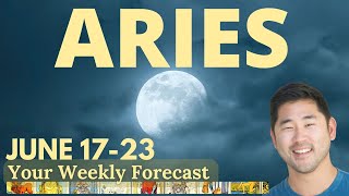 Aries  MAJOR BREAKTHROUGH EXPECT ENORMOUS CHANGE W FULL MOON 🙌💥JUNE 1723 Tarot Horoscope ♈️ [upl. by Adelheid]