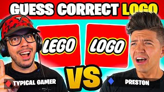 Typical Gamer vs Preston  Guess the Logo Fortnite [upl. by Anirrehs]