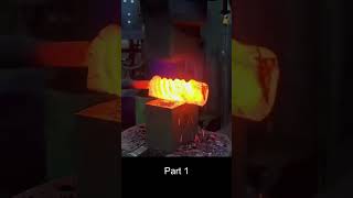 Forging a Damascus Steel Knife from Ball Bearings  Part 1 [upl. by Acinom]