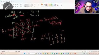 6 symmetric matrix  skew symmetric  orthogonal matrix  جبر خطى [upl. by Atiuqat]