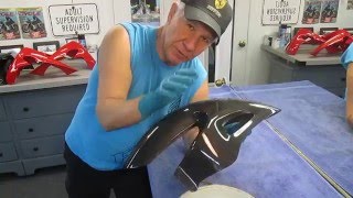 HOW TO SAND BETWEEN CLEAR COATS ON CARBON FIBER PARTS [upl. by Trow]